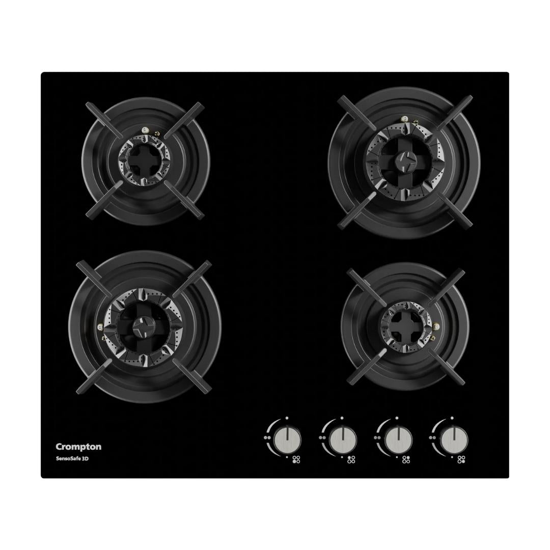 Crompton 60 cm 4 Burner Hob Sensosafe HOB-SS3D604-MBL