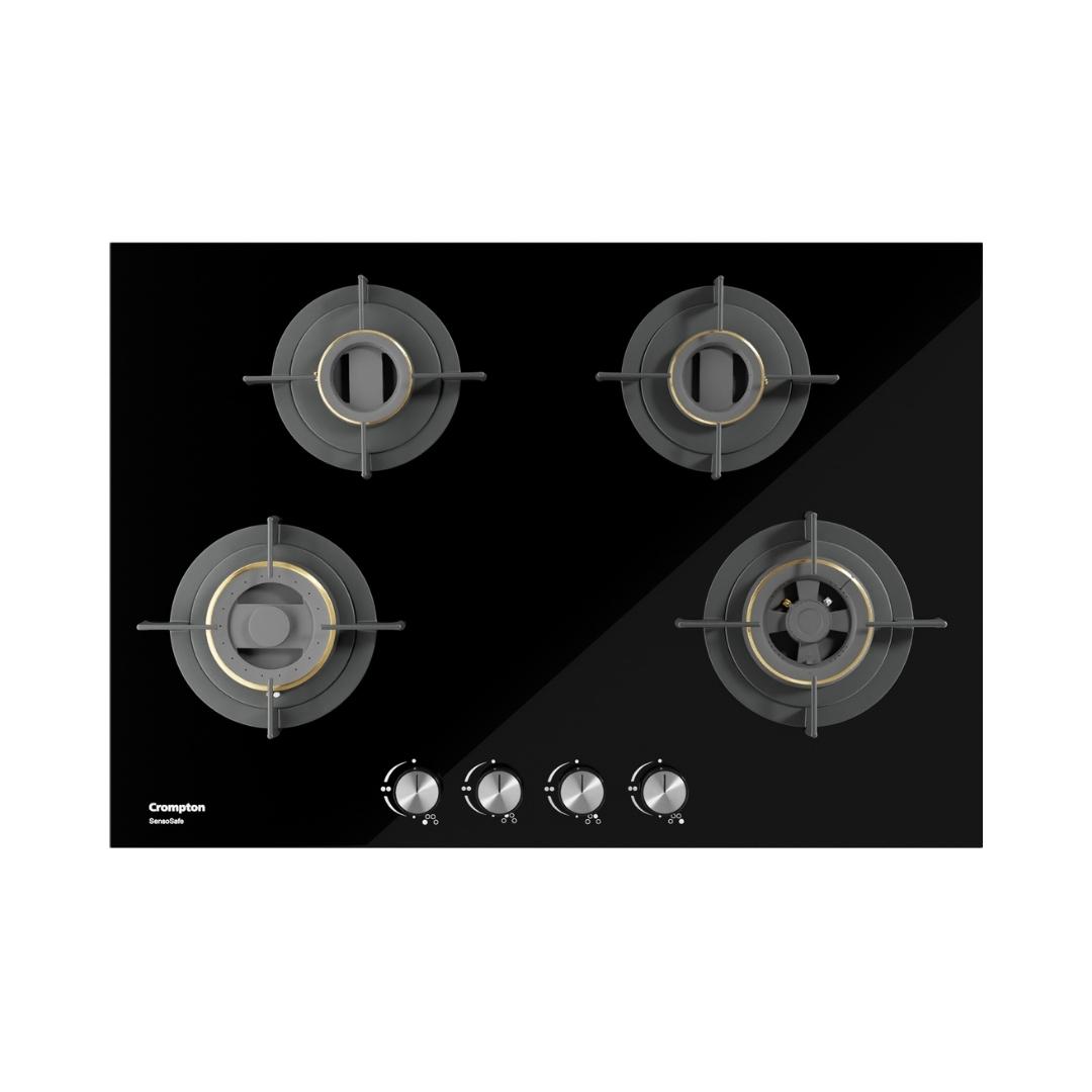 Crompton 78 cm 4 Burner Hob Sensosafe HOB-SSDC824-MBL