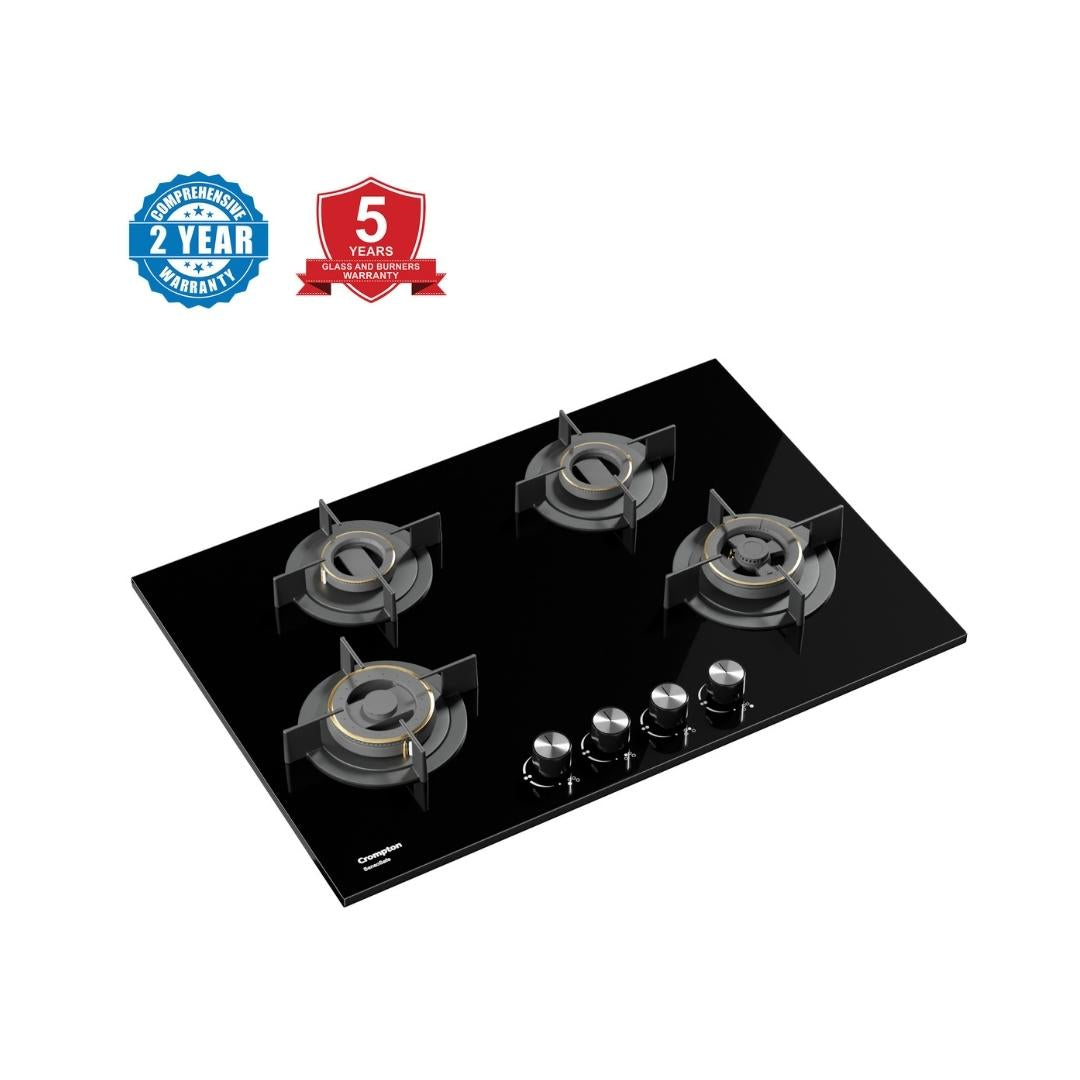 Crompton 78 cm 4 Burner Hob Sensosafe HOB-SSDC824-MBL
