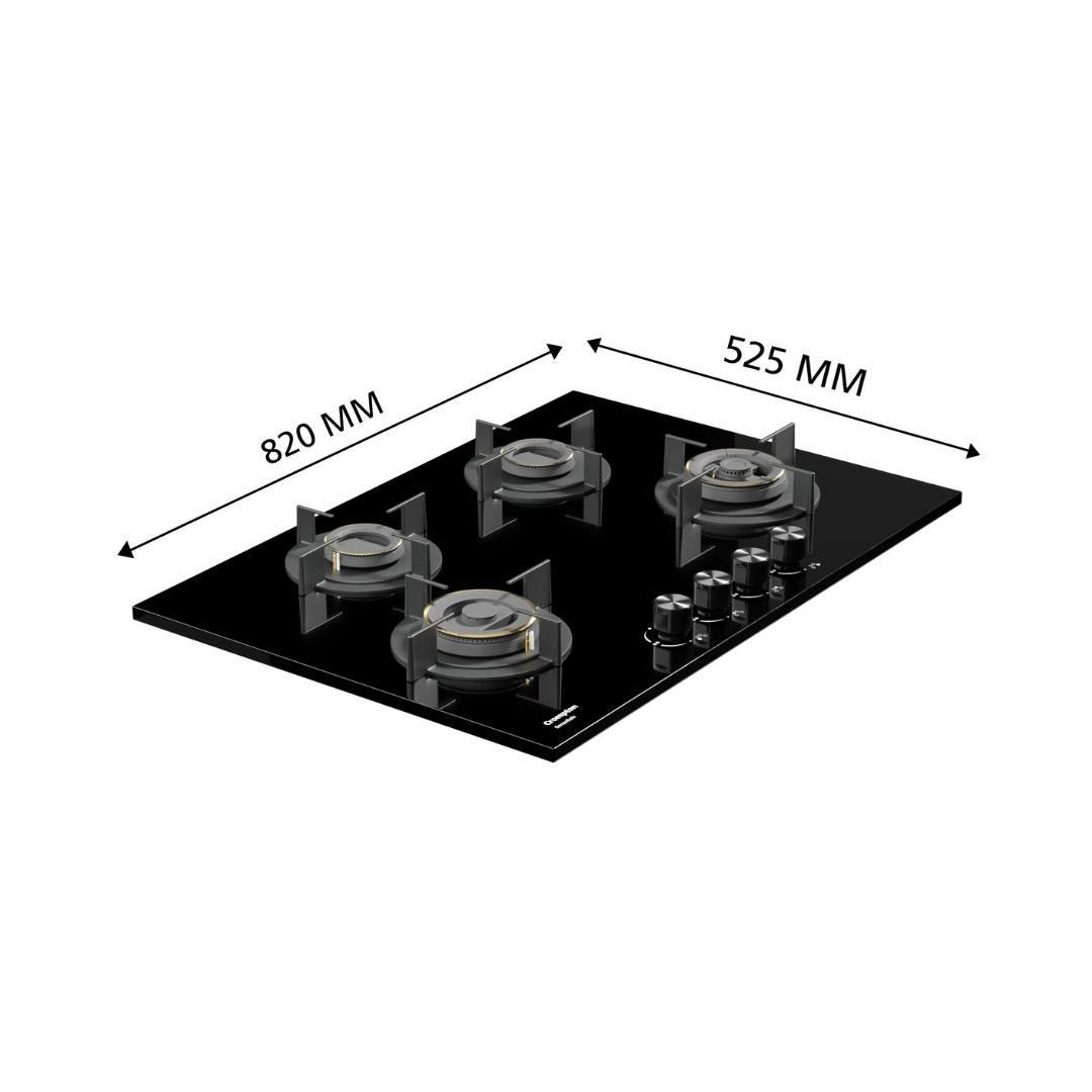 Crompton 78 cm 4 Burner Hob Sensosafe HOB-SSDC824-MBL