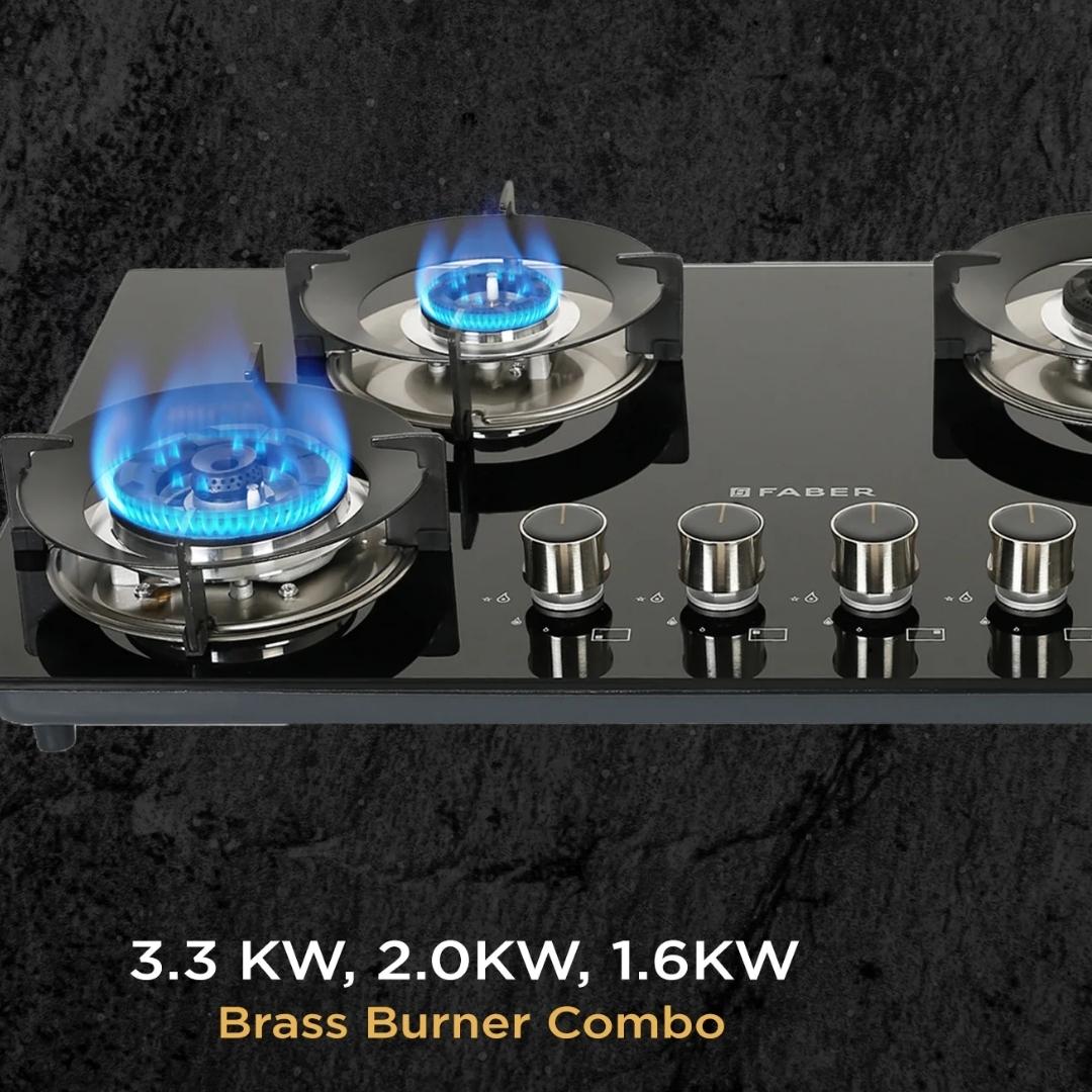 Faber 76 cm 4 Burner Hob Superia Series SUPERIA HT764 BR AI