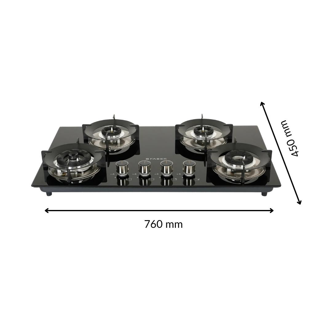 Faber 76 cm 4 Burner Hob Superia Series SUPERIA HT764 BR AI