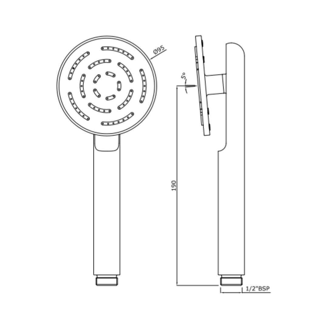 Jaquar Single Flow Hand Shower HSH-ACR-1653 - Antique Copper
