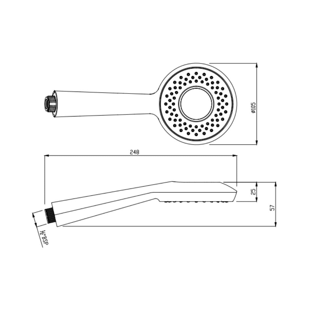 Jaquar Single Flow Hand Shower HSH-CHR-1715 - Chrome