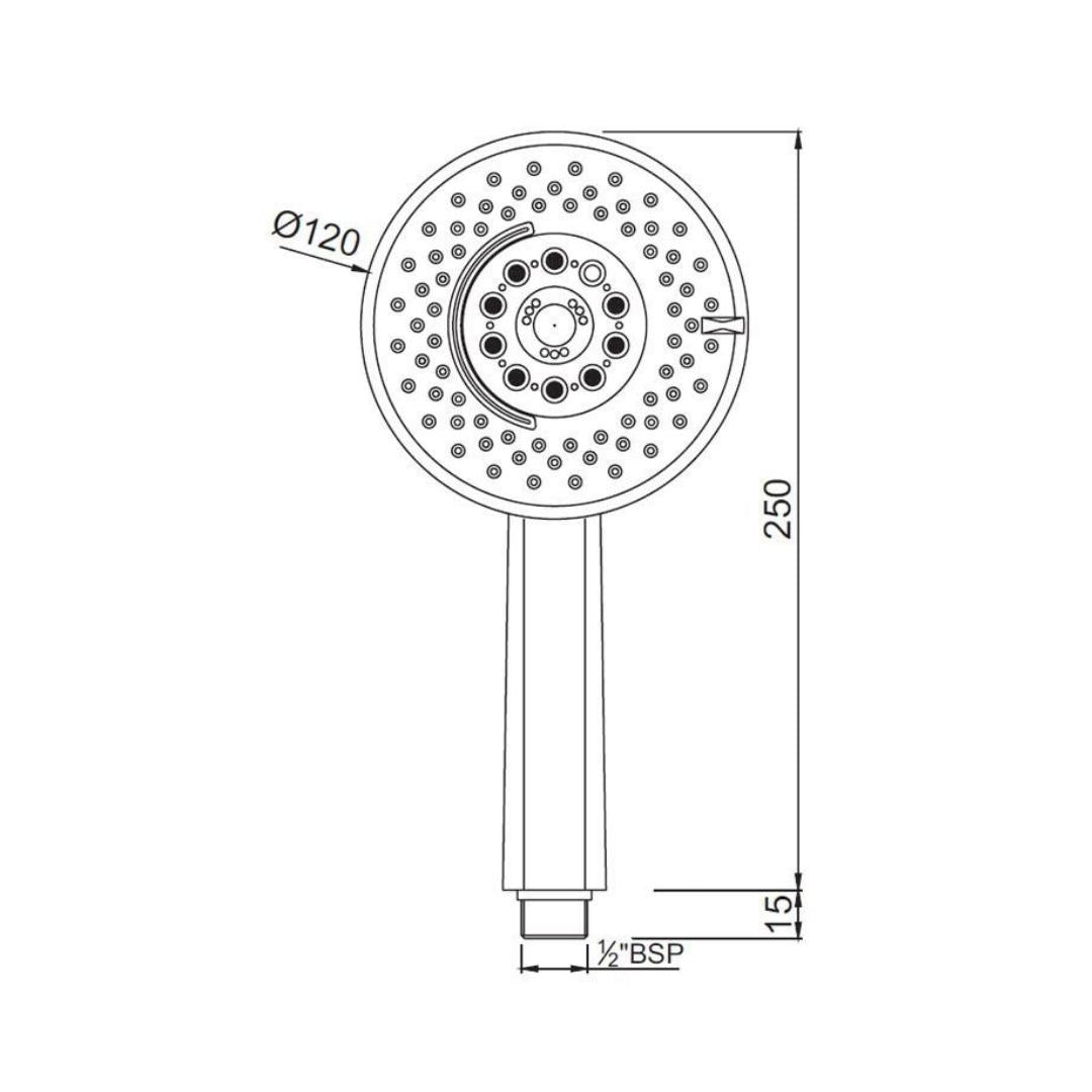 Jaquar Multi Flow Hand Shower HSH-CHR-1731 - Chrome