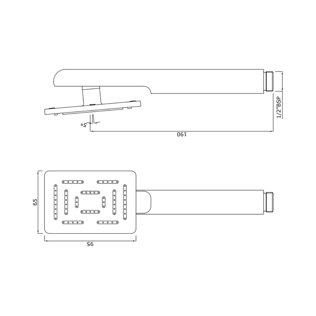 Jaquar Single Flow Hand Shower HSH-GBP-1657PD - Gold Bright PVD