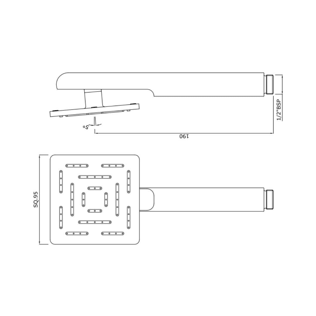 Jaquar Single Flow Hand Shower HSH-GMP-1655PD - Gold Matt PVD