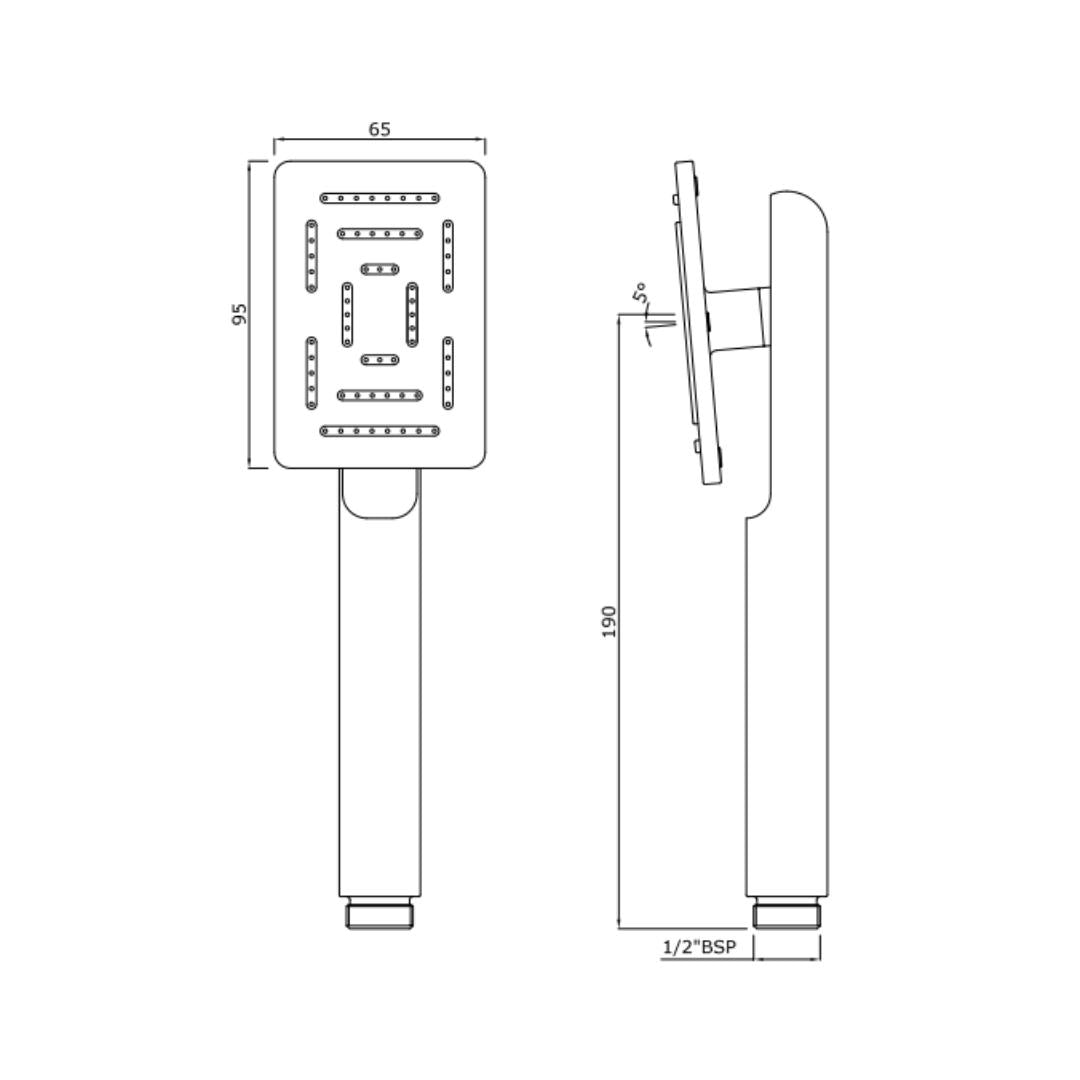 Jaquar Single Flow Hand Shower HSH-WHM-1657 - White Matt