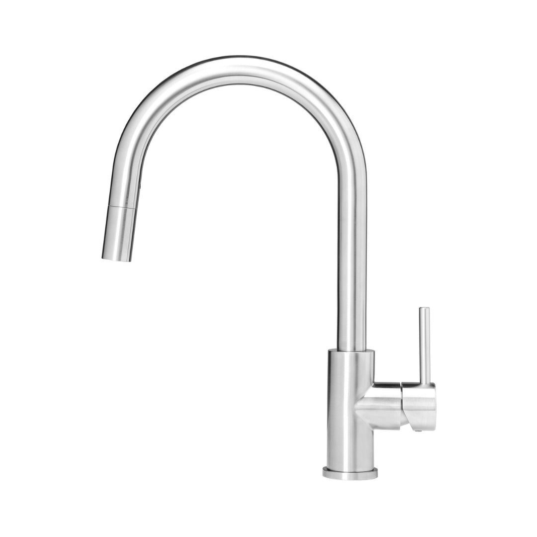 Reginox Table Mounted Pull-Down Kitchen Sink Mixer HURON with Swinging Spout in Stainless Steel Finish