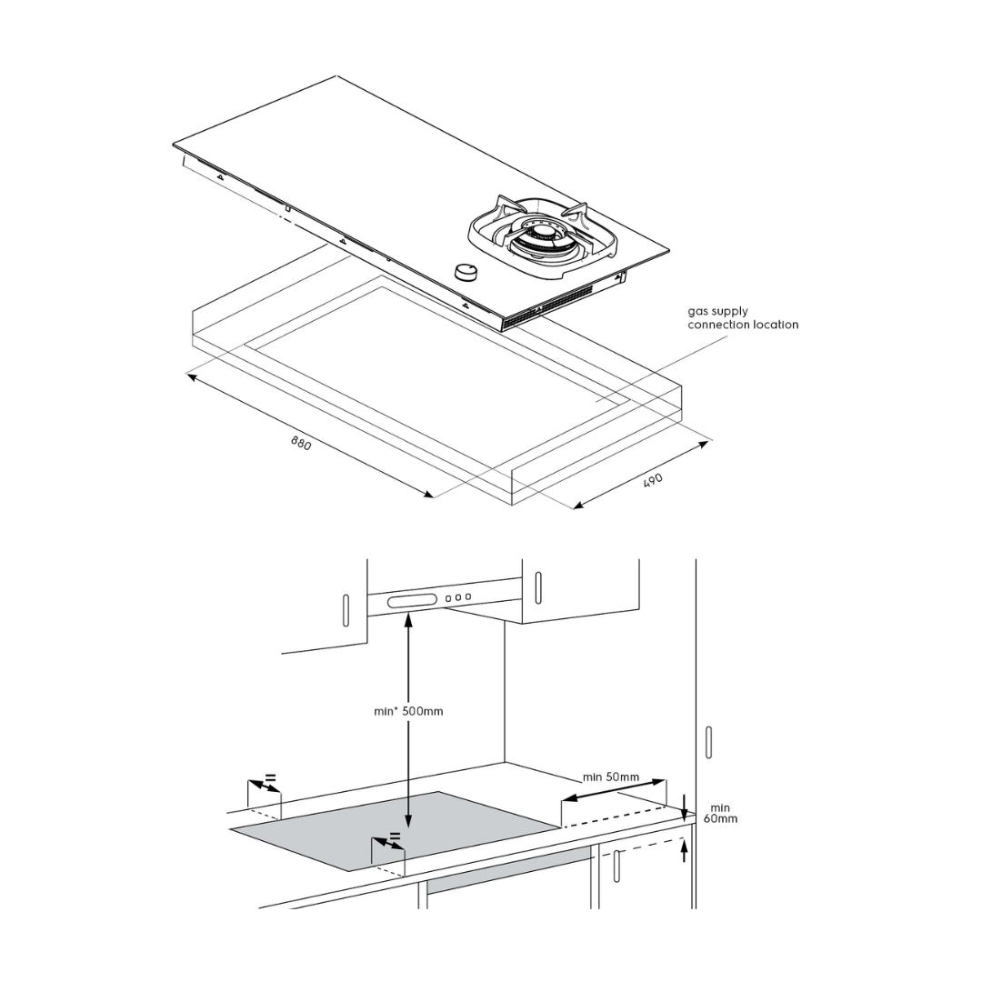 Electrolux 4 Zones Hybrid Induction Hob EHH957BE