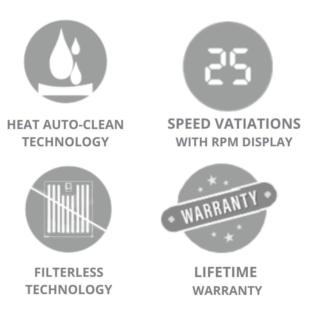 Elica 60 cm Wall Mounted Chimney Ismart Series ISMART SPOT FL HAC 60 LTW NERO