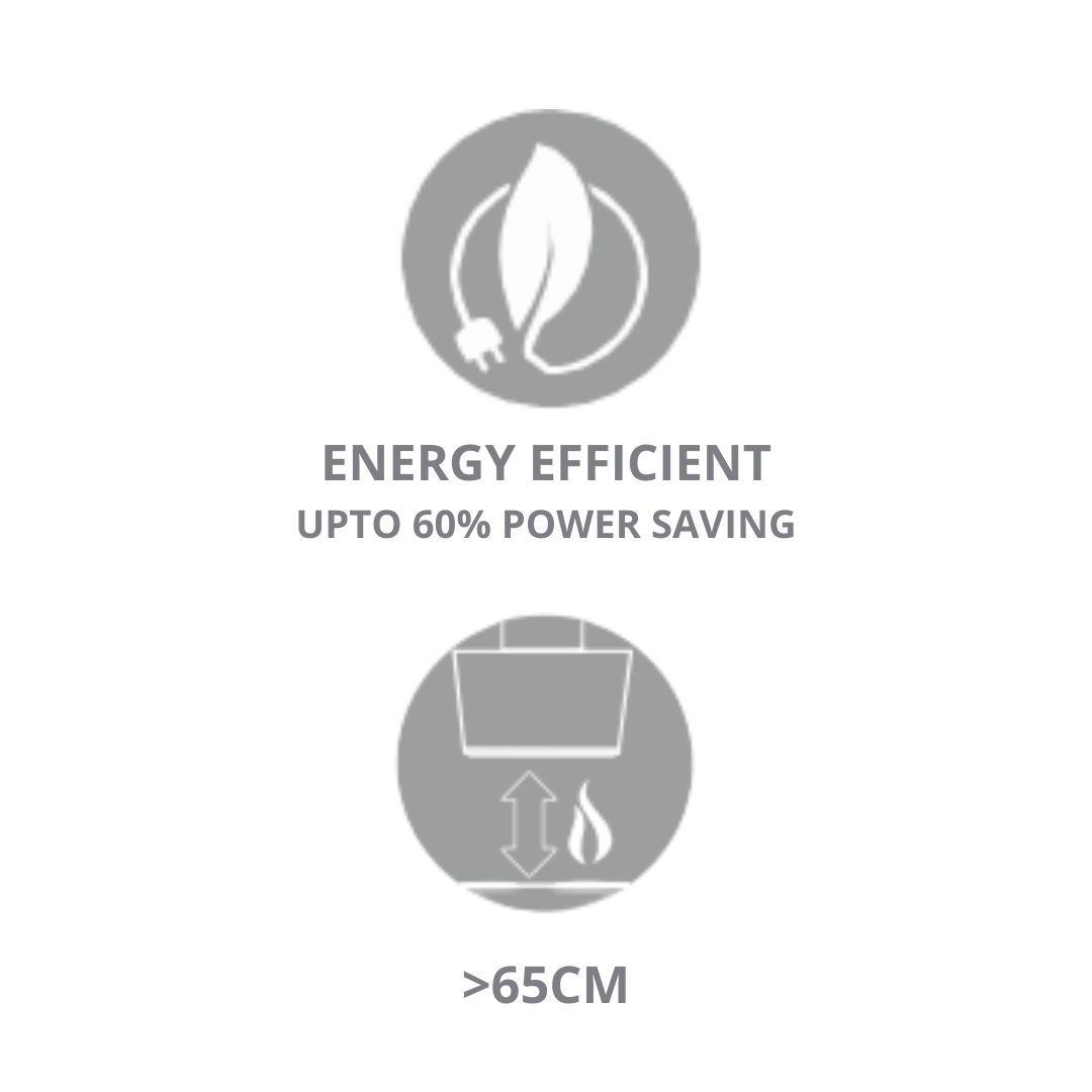 Elica 60 cm Wall Mounted Chimney Ismart Series ISMART SPOT FL HAC 60 LTW NERO