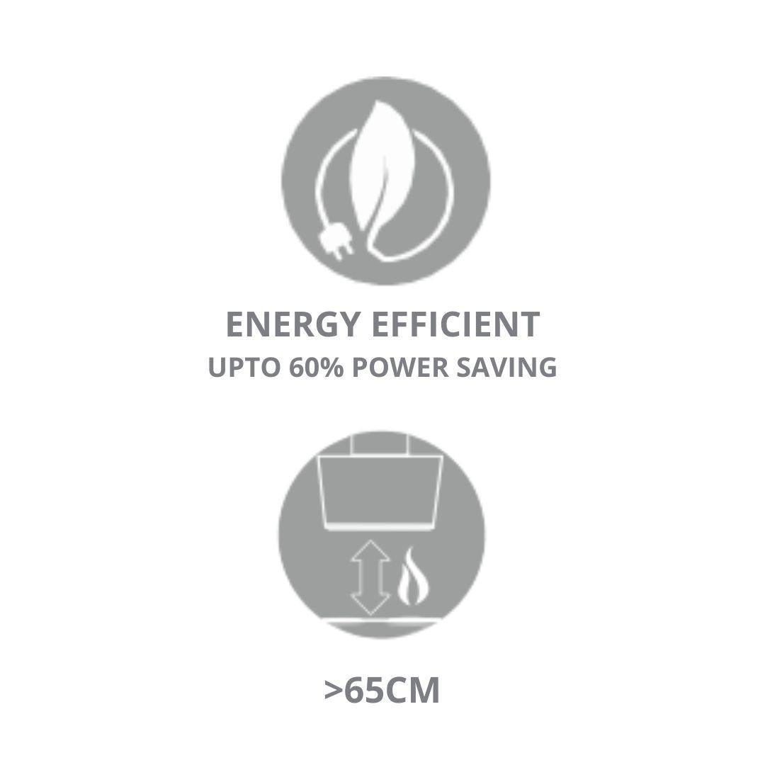 Elica 75 cm Wall Mounted Chimney Ismart Series ISMART SPOT FL HAC 75 LTW NERO