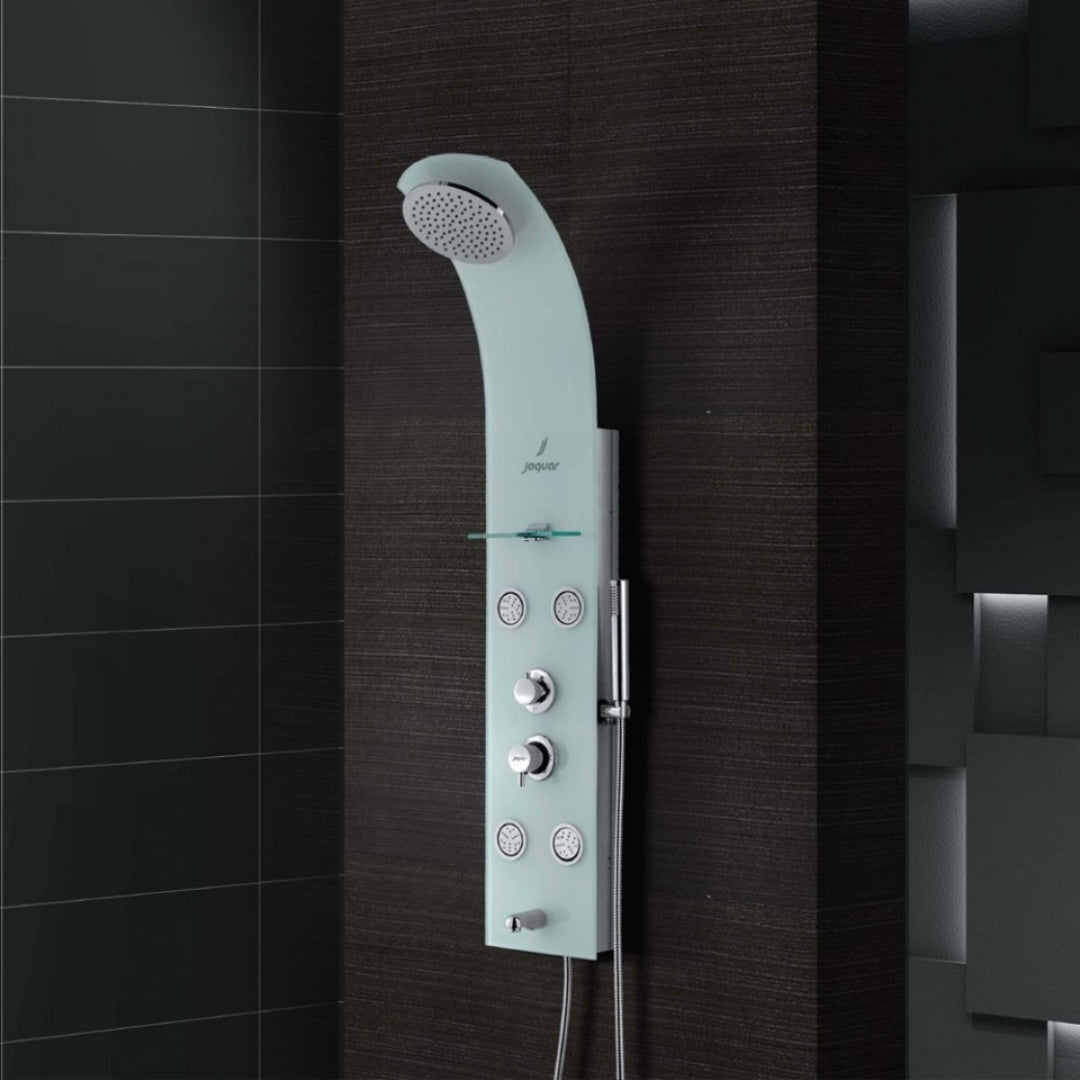 Jaquar Thermostatic 4 Way Shower Panel JPL-WHT-ST86113 - White Glass