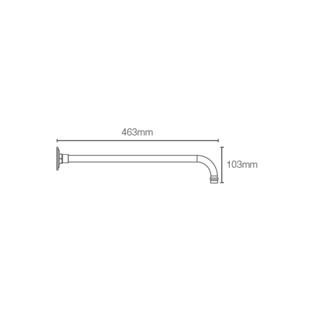 Kohler Wall Mounted Round 463 mm Shower Arm 16346IN-AF - French Gold