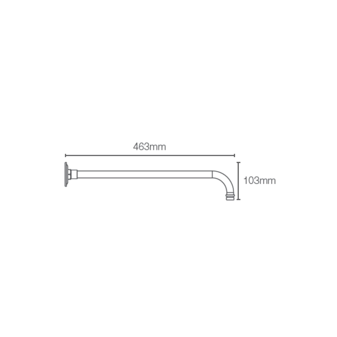 Kohler Wall Mounted Round 463 mm Shower Arm 16346IN-RGD - Rose Gold