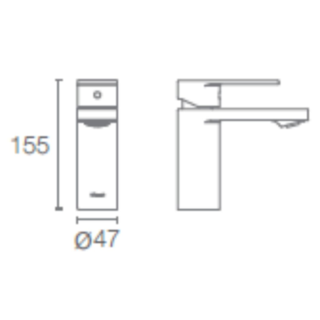 Kohler Table Mounted Regular Basin Mixer Parallel K-23472IN-4-CP - Chrome