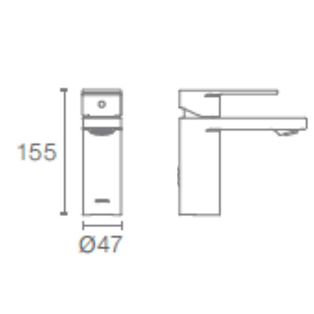 Kohler Table Mounted Regular Basin Mixer Parallel K-23472IN-4ND-AF - French Gold