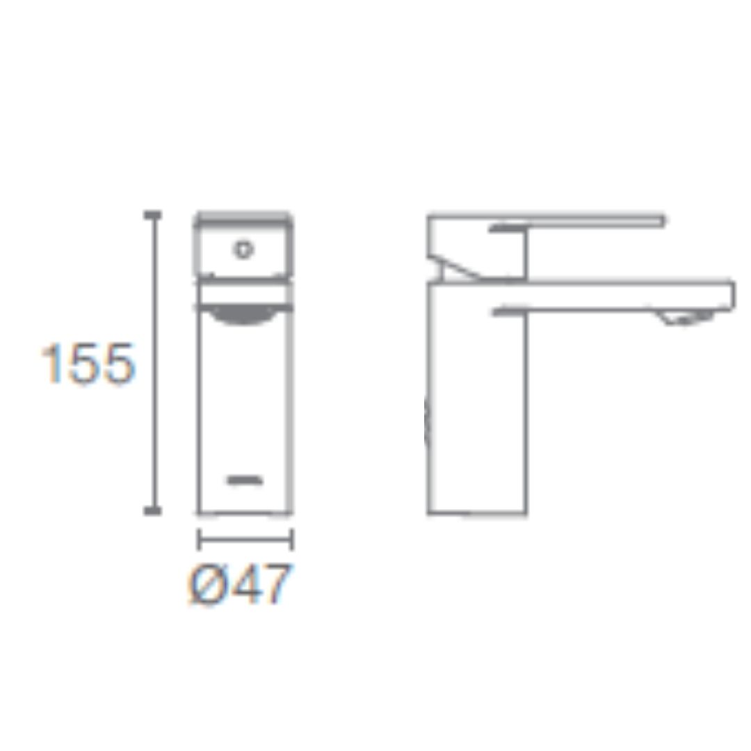 Kohler Table Mounted Regular Basin Mixer Parallel K-23472IN-4ND-RGD - Rose Gold