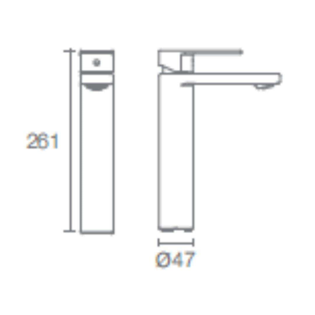 Kohler Table Mounted Tall Boy Basin Mixer Parallel K-23475IN-4-CP - Chrome