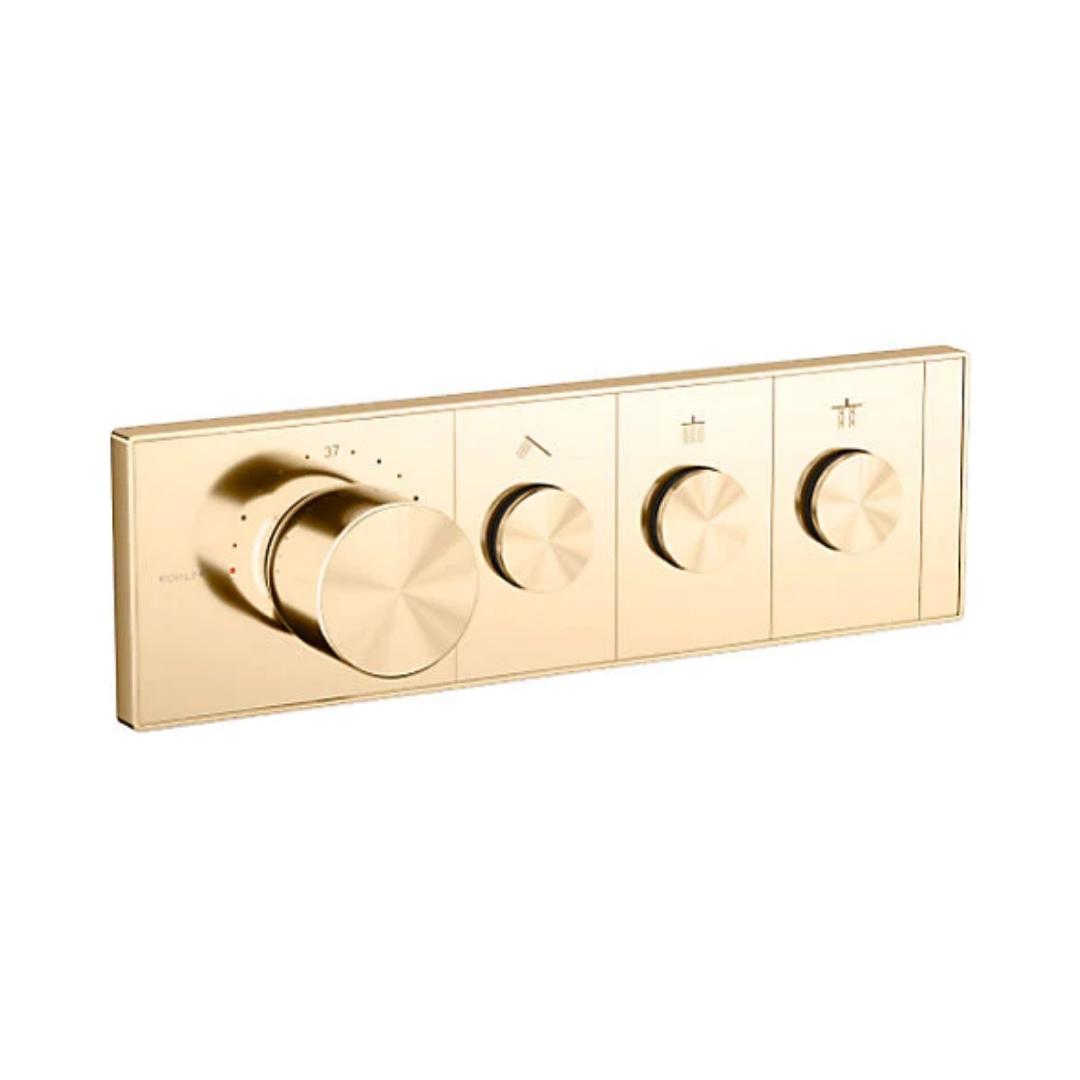 Kohler 3 Way Thermostatic Diverter Anthem 26347IN-9-AF - French Gold Finish