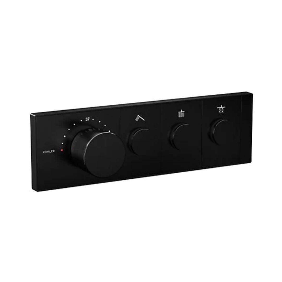 Kohler 3 Way Thermostatic Diverter Anthem 26347IN-9-BL - Black Matt Finish