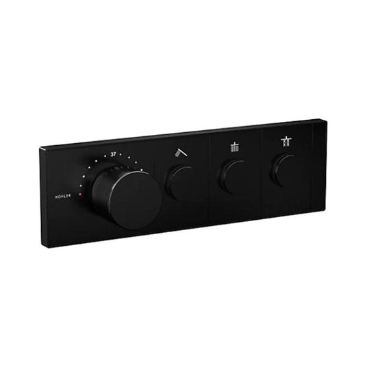 Kohler 3 Way Thermostatic Diverter Anthem 26347IN-9-BL - Black Matt Finish