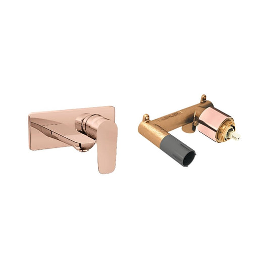 Kohler Wall Mounted Basin Mixer ModernLife Edge K-29199IN-4ND-RGD - Rose Gold