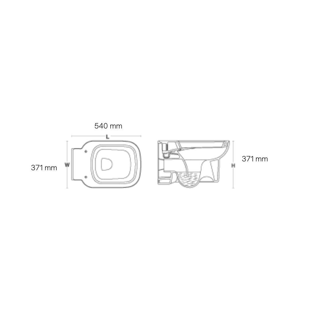 Kohler Wall Mounted Cashmere Closet WC Replay K-6098IN-S-K4 with P-Trap