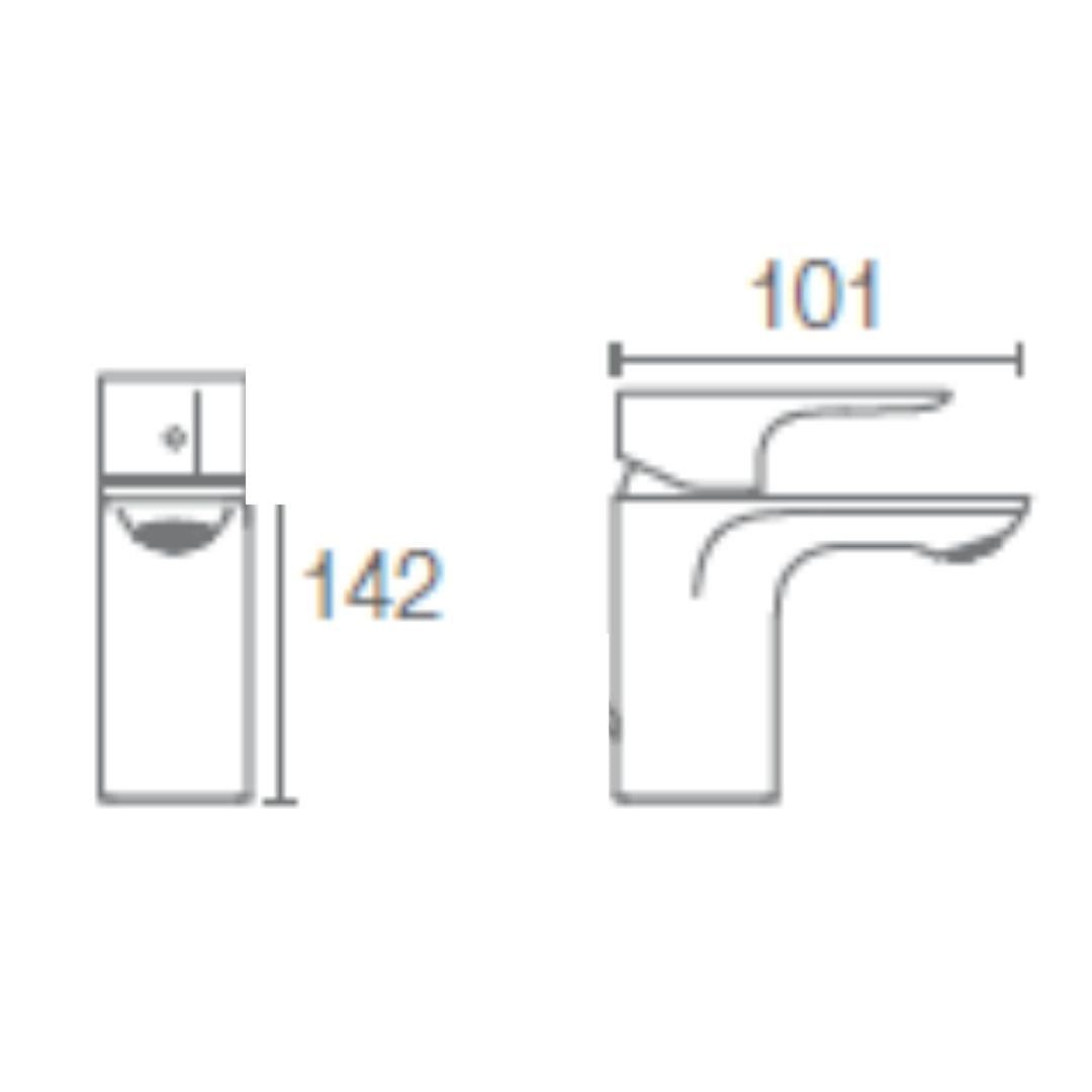 Kohler Table Mounted Regular Basin Mixer Aleo K-72275IN-4ND-CP - Chrome