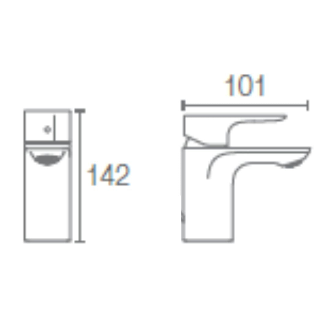 Kohler Table Mounted Regular Basin Mixer Aleo K-72275IN-4ND-RGD - Rose Gold