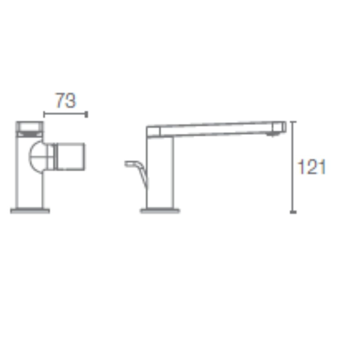 Kohler Table Mounted Regular Basin Mixer Composed K-73050T-7-RGD - Rose Gold