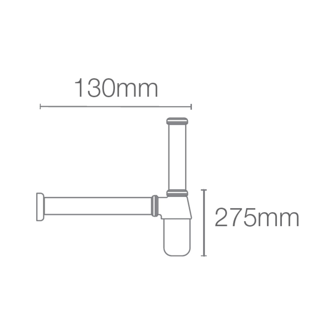 Kohler 12 Inch Bottle Trap Complementary K-7314IN-CP - Chrome