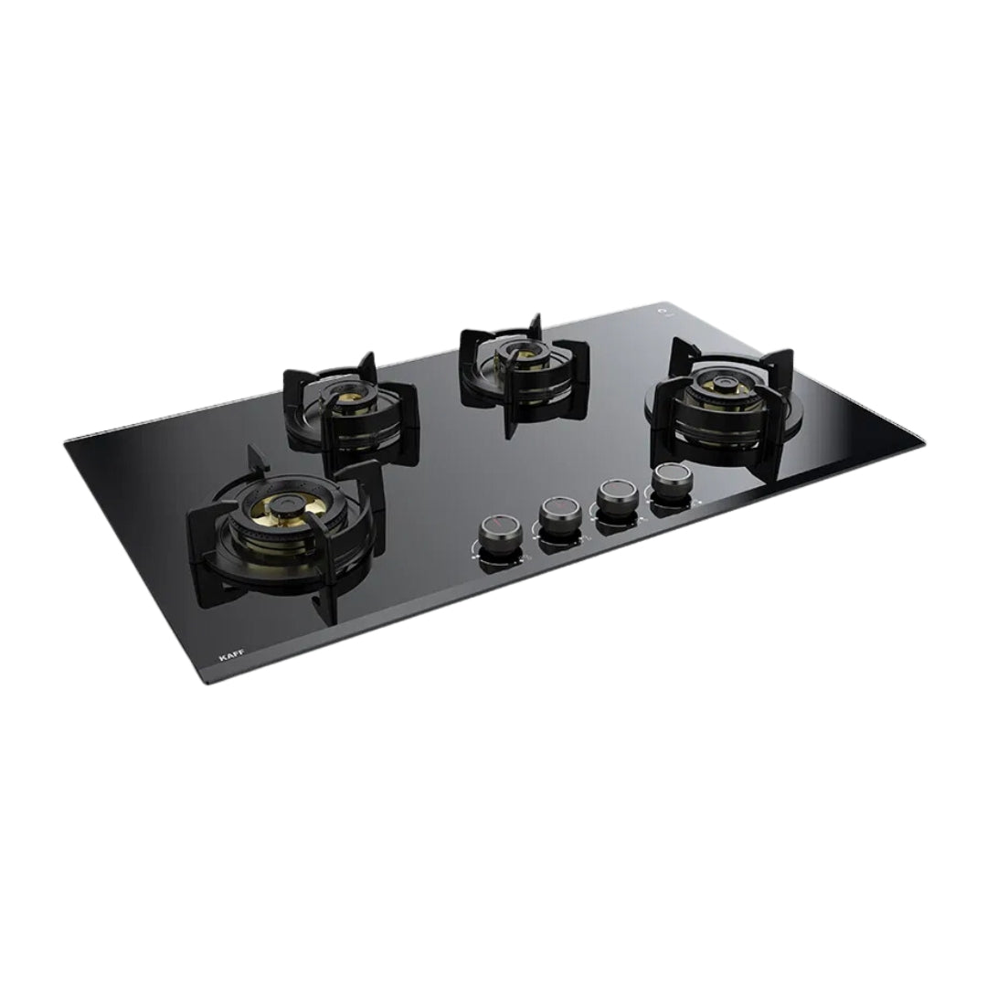 Kaff 90 cm Wall Mounted Chimney LYNN 90 DC BLDC + Kaff 90 cm 4 Burner Hob Ashford Series ASF 94M