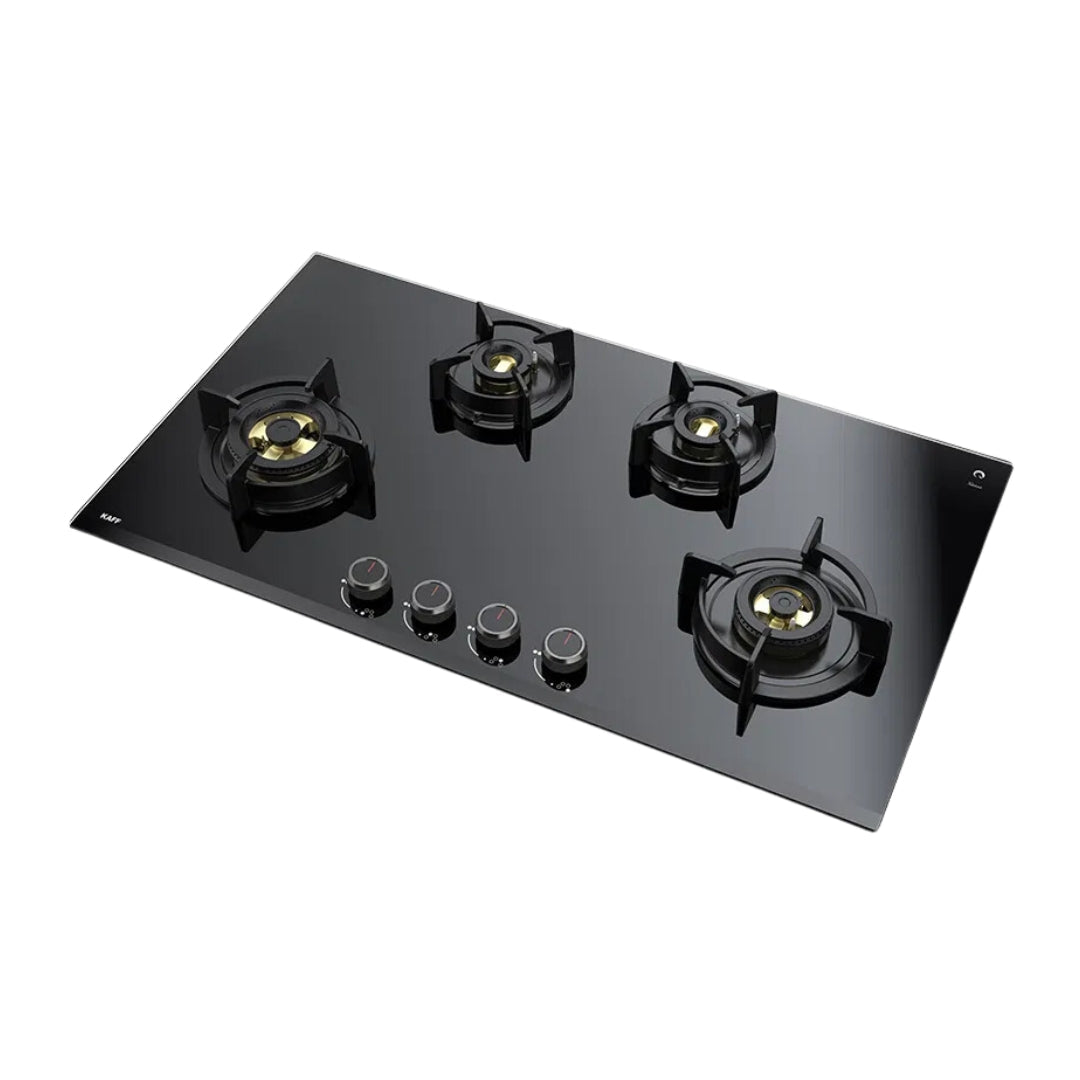 Kaff 90 cm Wall Mounted Chimney VASCO 90 DC - BLDC + Kaff 90 cm 4 Burner Hob Ashford Series ASF 94M