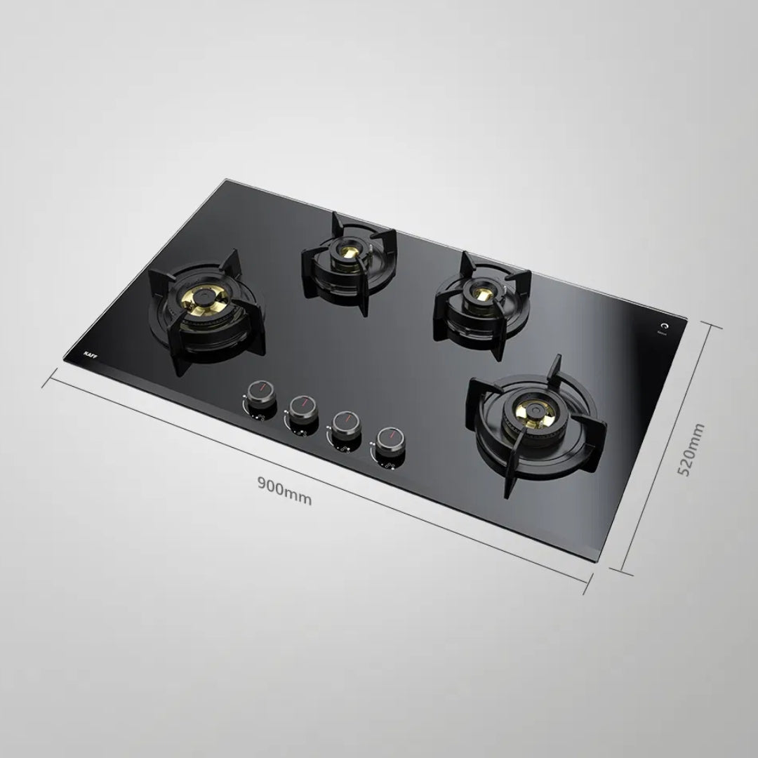Kaff 90 cm Wall Mounted Chimney ALBURY SUPER 90 DC BLDC + Kaff 90 cm 4 Burner Hob Ashford Series ASF 94M