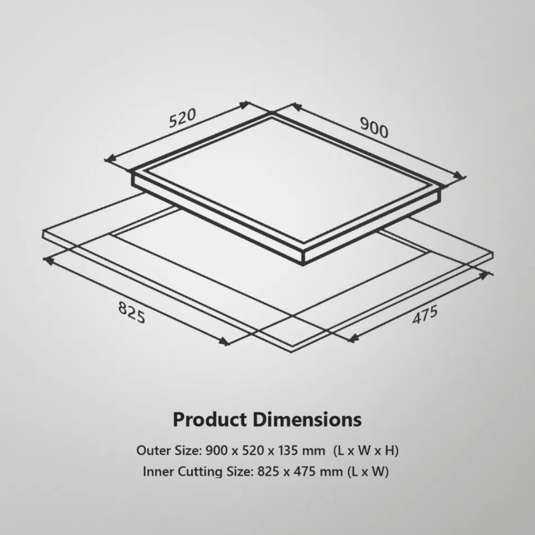 Kaff 90 cm Wall Mounted Chimney CANARY 90 DC BLDC + Kaff 90 cm 4 Burner Hob Ashford Series ASF 94M