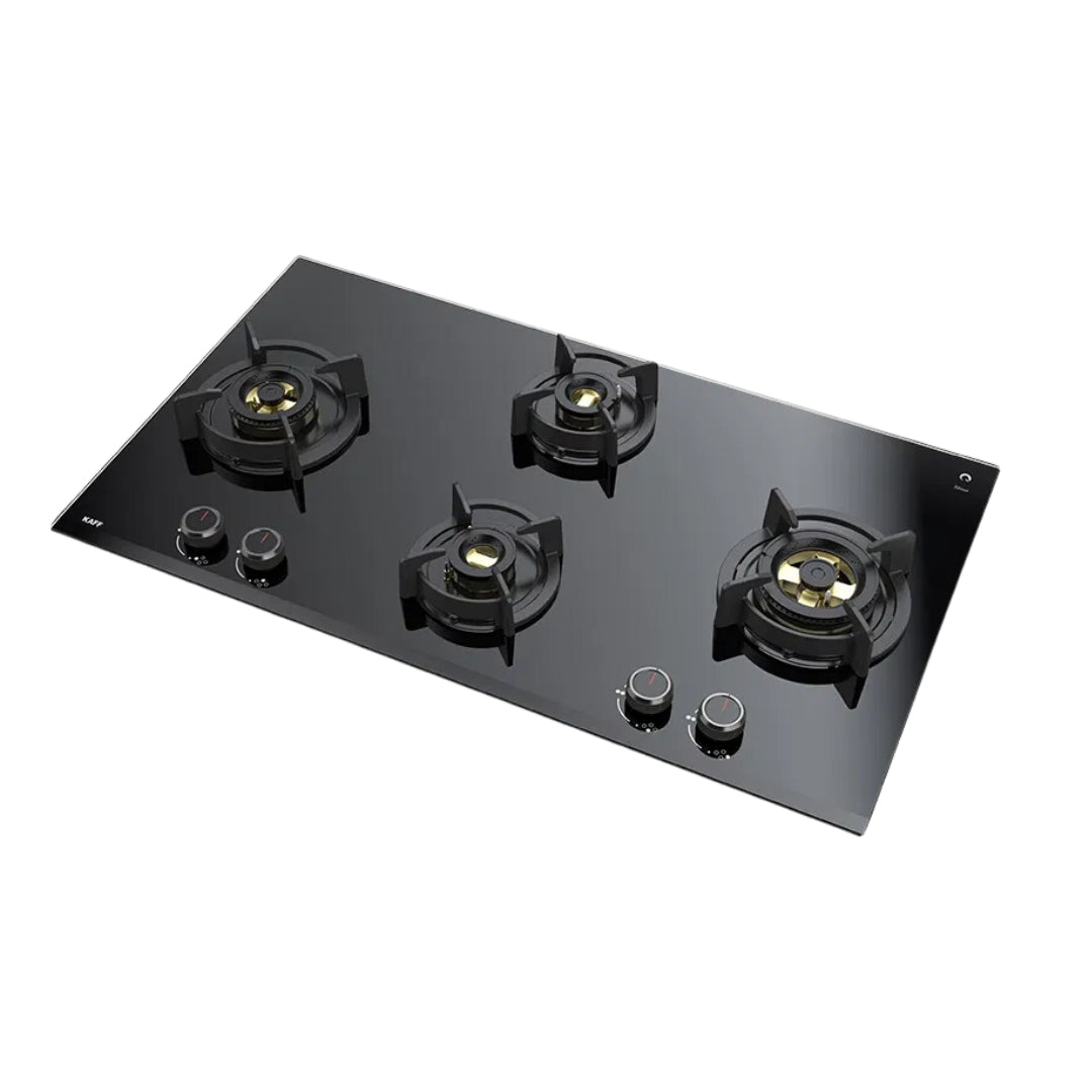 Kaff 90 cm Wall Mounted Chimney MISSONI 90 - BLDC + Kaff 90 cm 4 Burner Hob Ashford Series ASF 94V