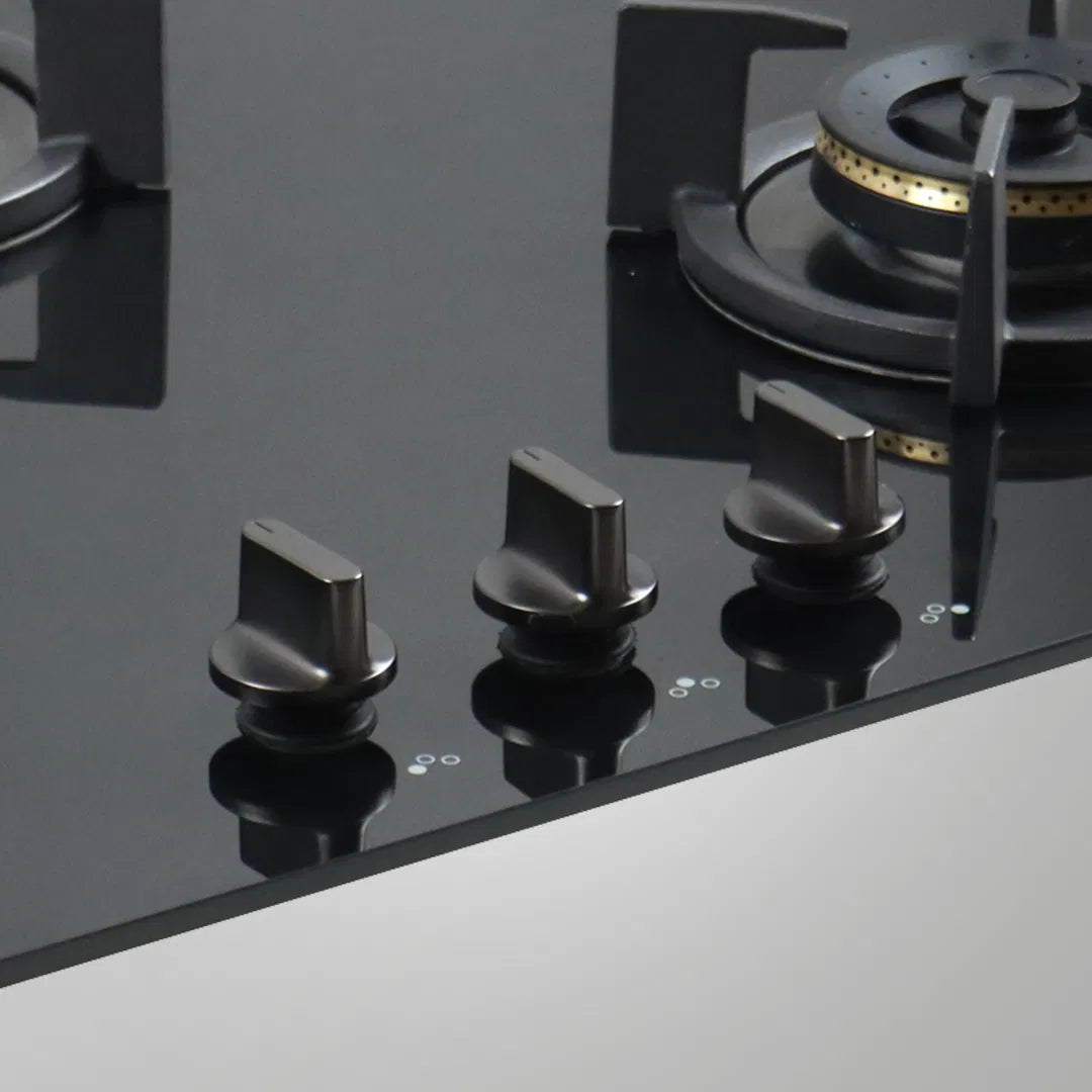 Kaff 75 cm Wall Mounted Chimney ASHPRO 75 DC - BLDC + Kaff 80 cm 4 Burner Hob Blaze Series BZ 804