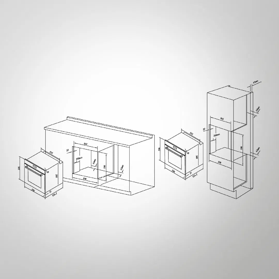 Kaff Built In Oven with Full Steam OV 81 AMSTF + Kaff Built-In Microwave KMW HN 6 BLK