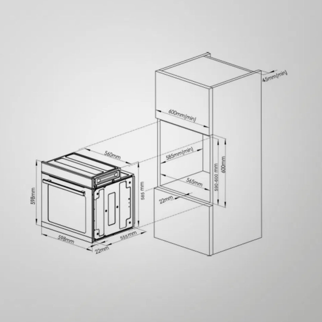 Kaff Built In Oven OV 81 ATMN + Kaff Built-In Microwave KMW HN 6 BLK