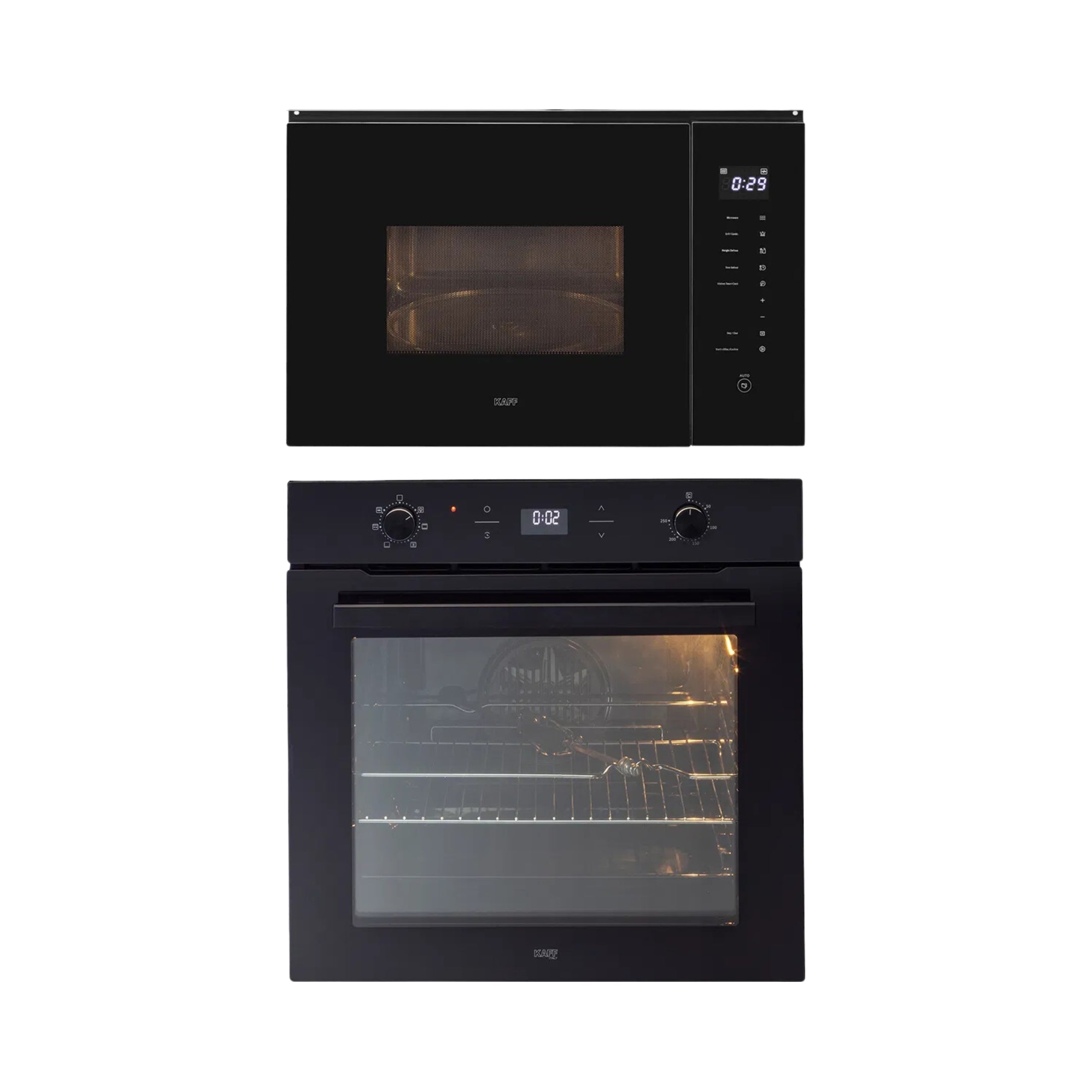 Kaff Built In Oven With Air Fryer OV 81 GIKAFR + Kaff Built-In Microwave KMW HN 6 BLK