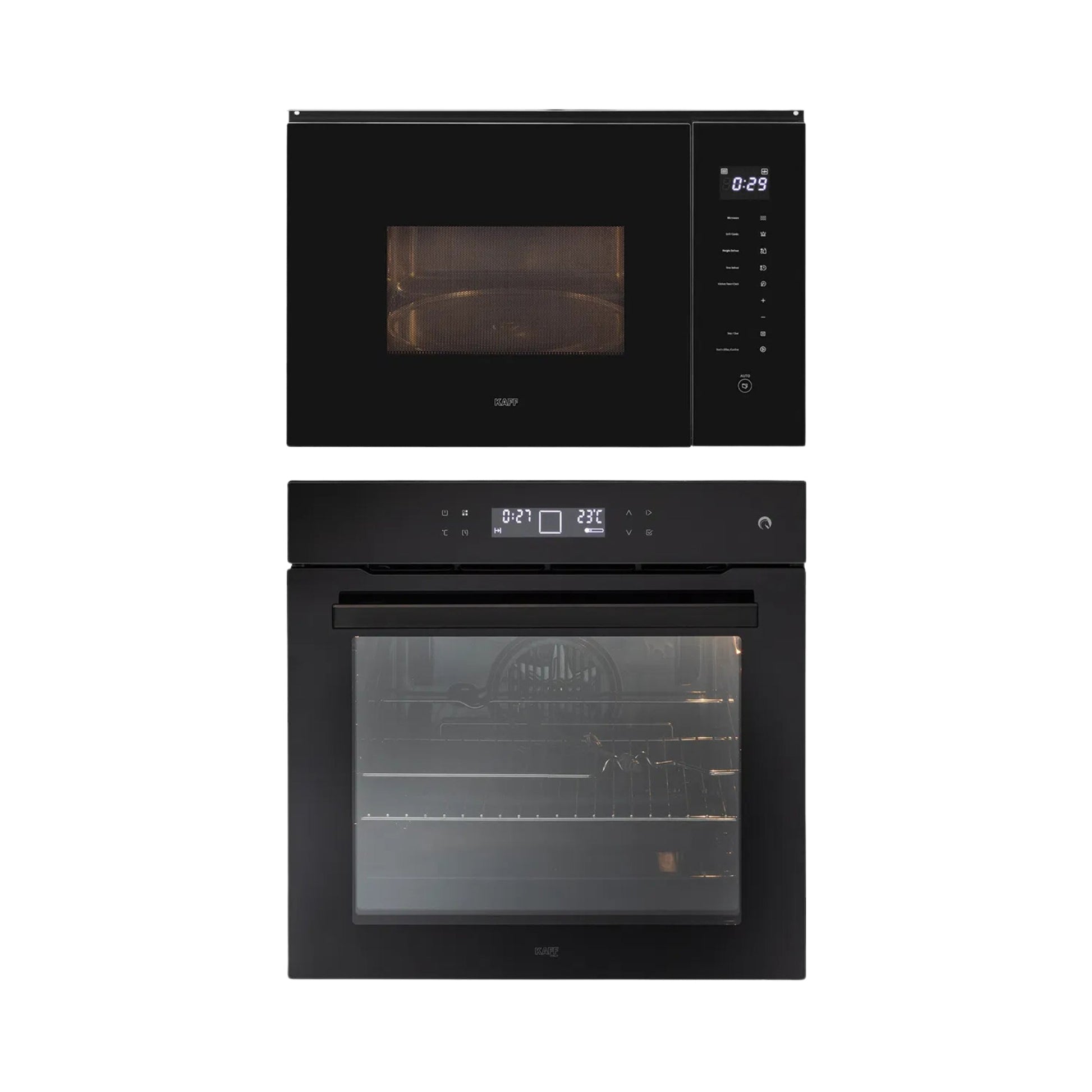 Kaff Built In Oven With Air Fryer OV 81TC BL AFR + Kaff Built-In Microwave KMW HN 6 BLK