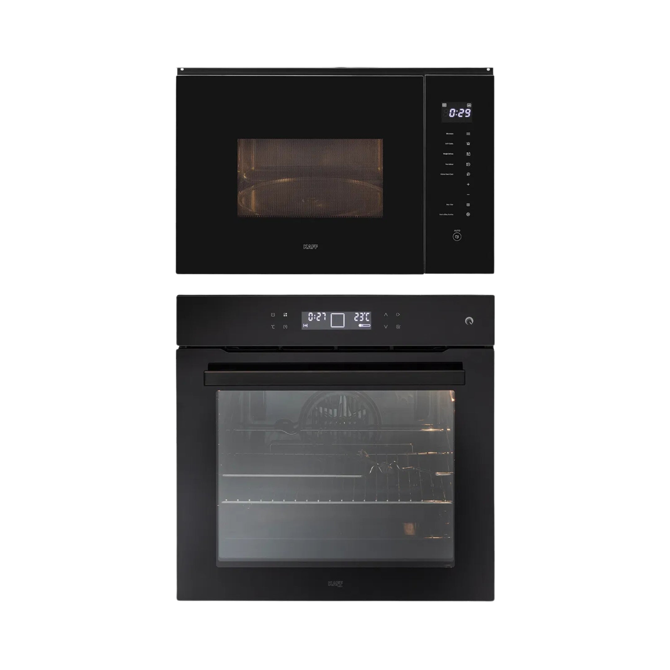 Kaff Built In Oven With Air Fryer OV 81TC BL AFR + Kaff Built-In Microwave KMW HN 6 BLK