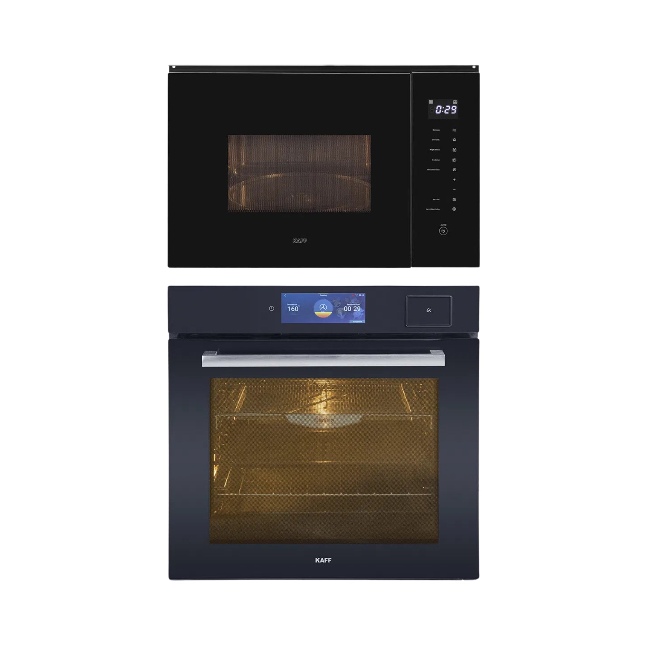 Kaff Built In Oven with Full Steam OV 81 AMSTF + Kaff Built-In Microwave KMW HN 6 BLK