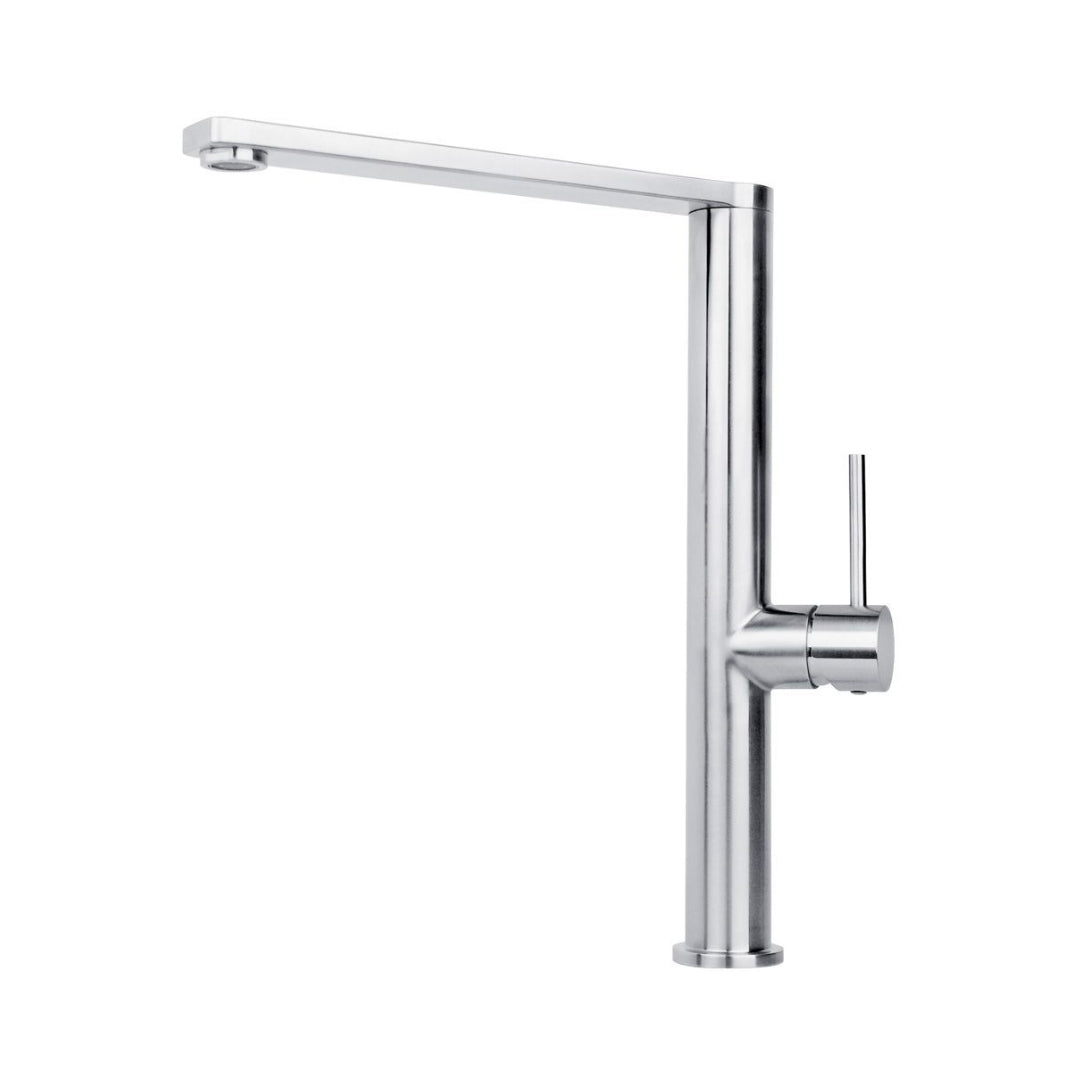 Reginox Table Mounted Regular Kitchen Sink Mixer KELSO with Extractable Hand Shower Spout in Stainless Steel Finish