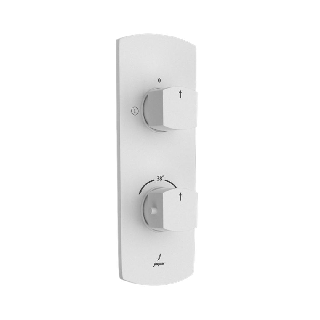 Jaquar 2 Way Thermostatic Diverter Kubix Prime KUP-WHM-35681PM Normal Flow - White Matt Finish