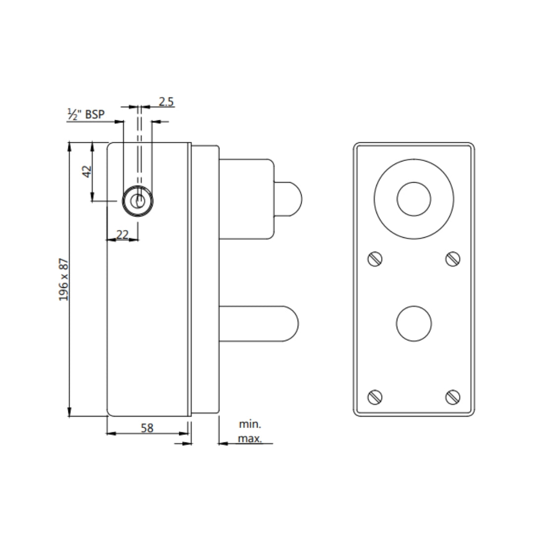 Artize 2 Way Diverter Valve Lexa LEX-CHR-67075C - Chrome