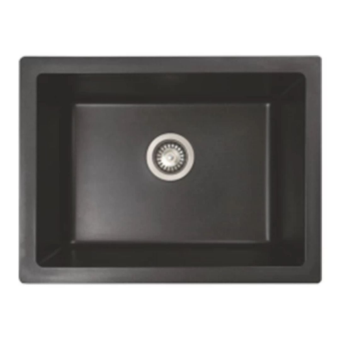 Nirali Quartz Sink Quartz Elite Range LIVIA BIG ( 21 x 18 inches ) - Granite Grey