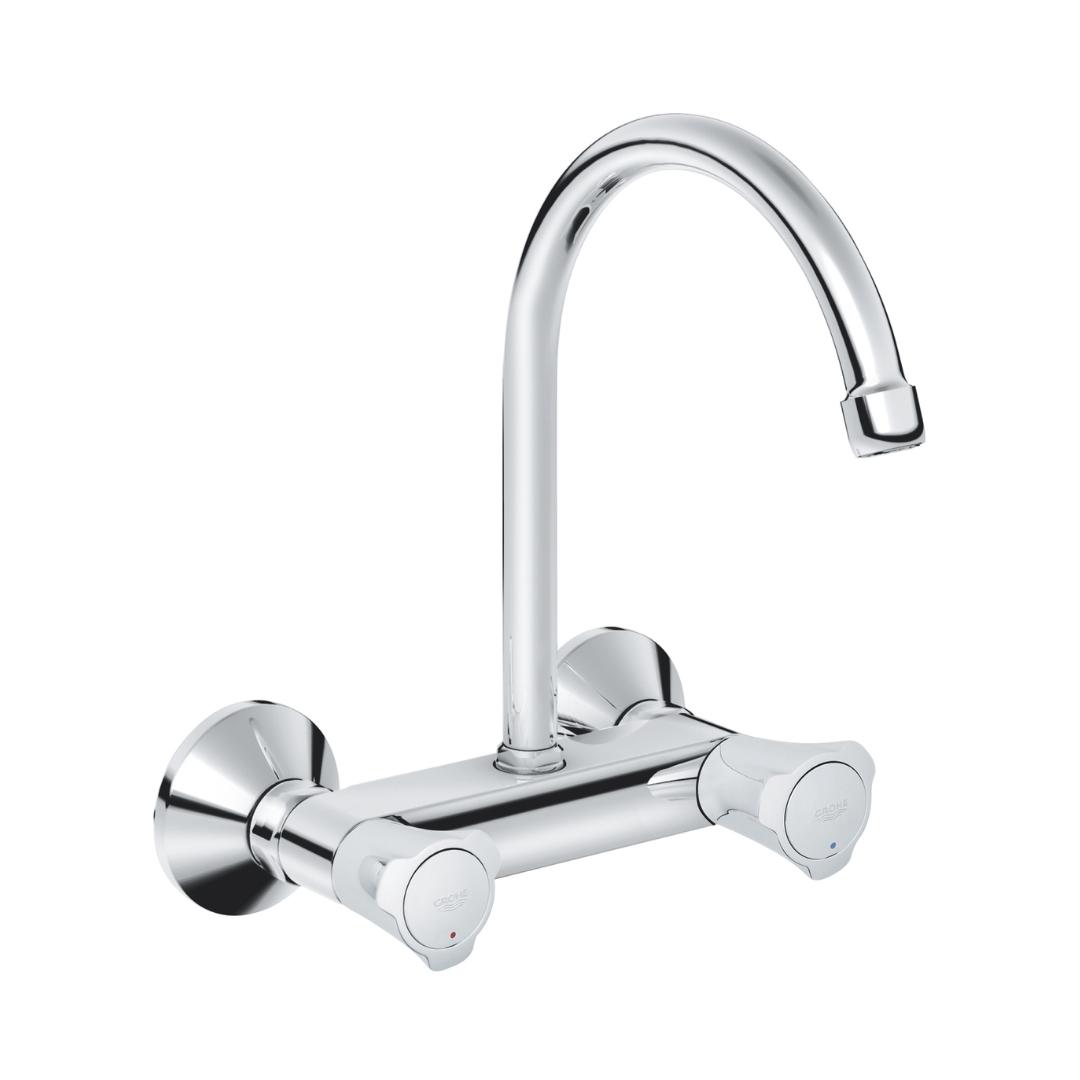 Grohe Wall Mounted Regular Kitchen Sink Mixer Costa L M31191001 with Swinging Spout in Chrome Finish
